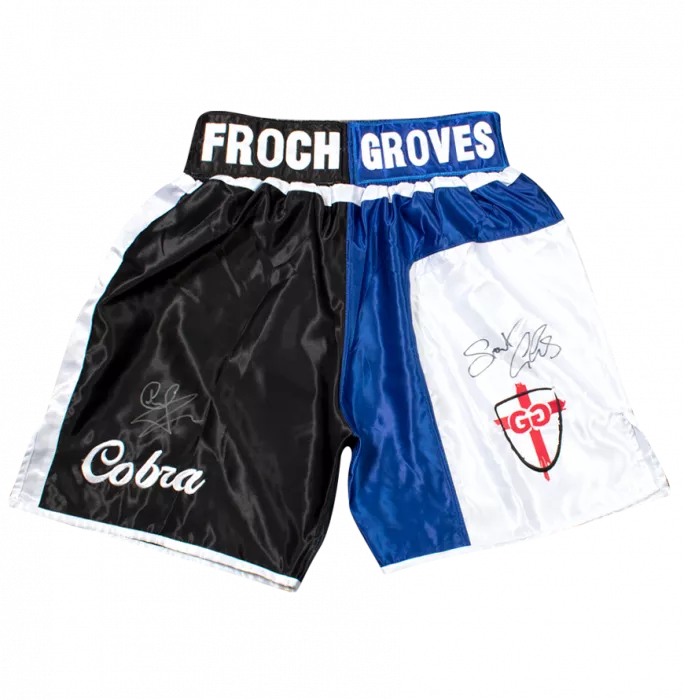 Icons Carl Froch & George Groves Signed Boxing Trunks
