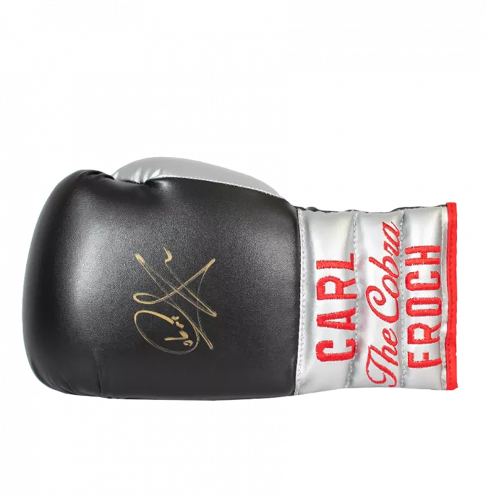 Icons Carl Froch Signed Boxing Glove: The Cobra In Bubble Frame: Option 1