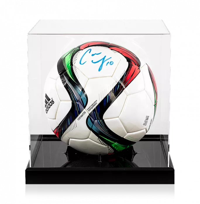 Icons Carli Lloyd Signed Adidas Conext15 Football In Acrylic Case