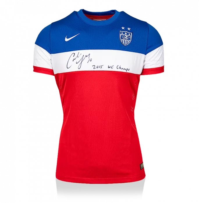 Icons Carli Lloyd Signed USWNT 2015 FIFA Women's World Cup Away Shirt: "2015 WC Champs"
