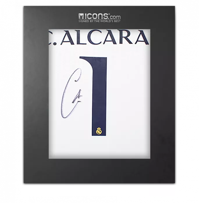 icons Carlos Alcaraz Back Signed Real Madrid 2024-25 Home Shirt In Deluxe Packaging