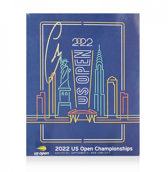 Icons Carlos Alcaraz Signed 2022 US Open Championships Magazine
