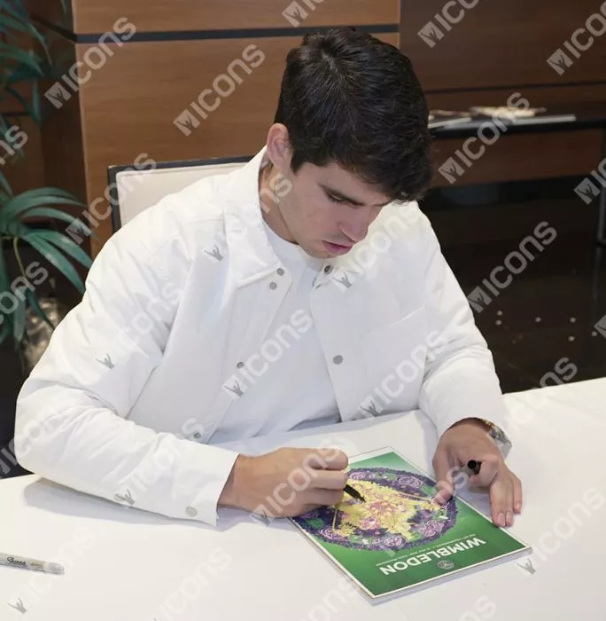 Icons Carlos Alcaraz Signed 2024 Wimbledon Final Programme