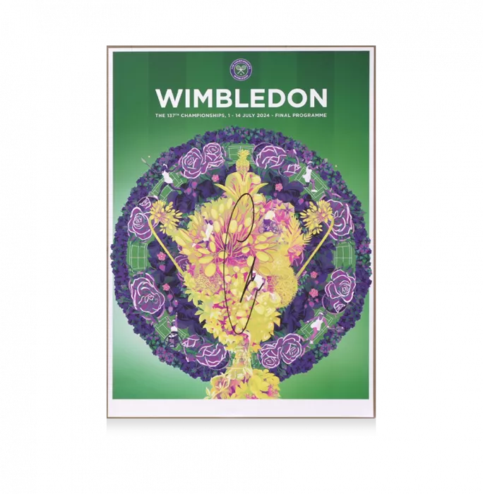 icons Carlos Alcaraz Signed 2024 Wimbledon Final Programme