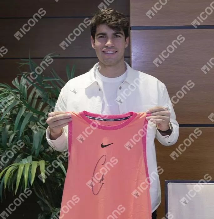 Icons Carlos Alcaraz Signed Dri-Fit Slam Alcaraz NY Tank Top In Hero Frame: Option 1