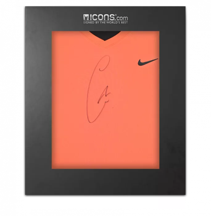 icons Carlos Alcaraz Signed Nike Dri-Fit Court Victory Tennis T-Shirt In Deluxe Packaging