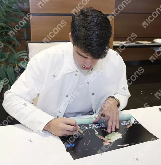 Icons Carlos Alcaraz Signed Photo In Black Wooden Frame: Australian Open 2024 Action