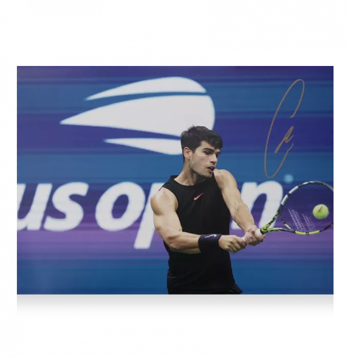 Icons Carlos Alcaraz Signed Photo In Premium Photo Frame: US Open 2024 Action