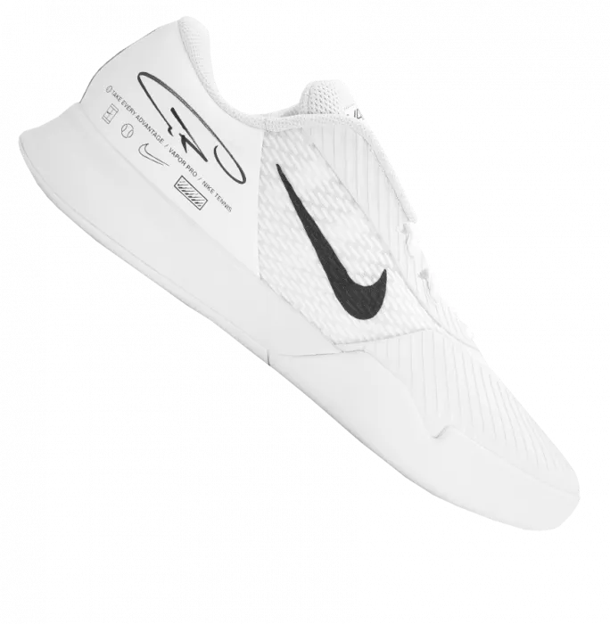 Icons Carlos Alcaraz Signed White Nike Zoom Vapor Tennis Shoe In Acrylic Case