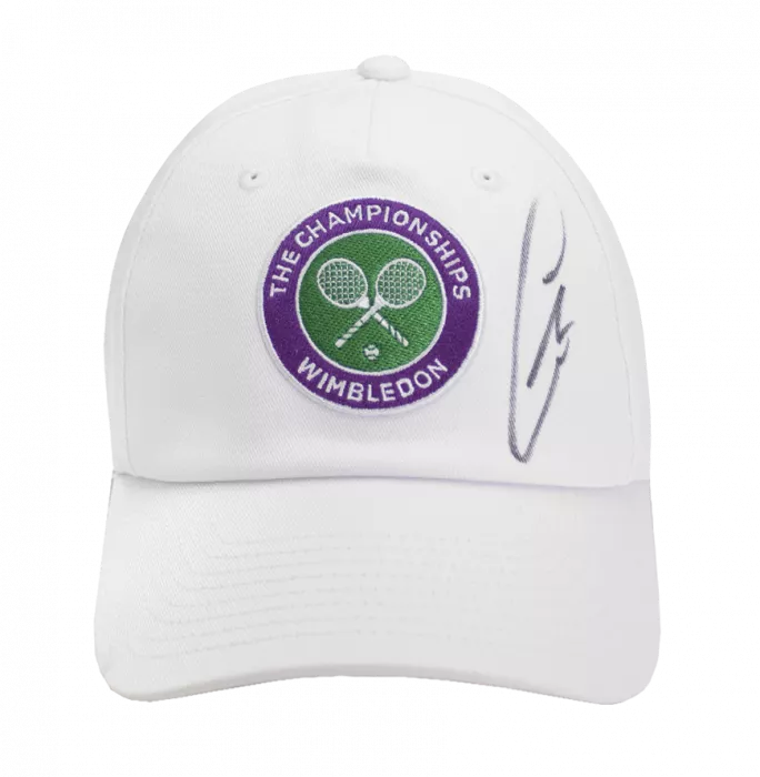 Icons Carlos Alcaraz Signed White Wimbledon Tennis Cap