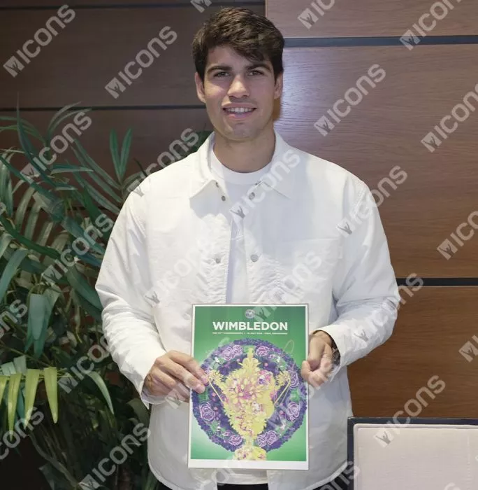 Icons Carlos Alcaraz Signed Wimbledon Programme: Championships 2024 Final Day - Signed In Gold