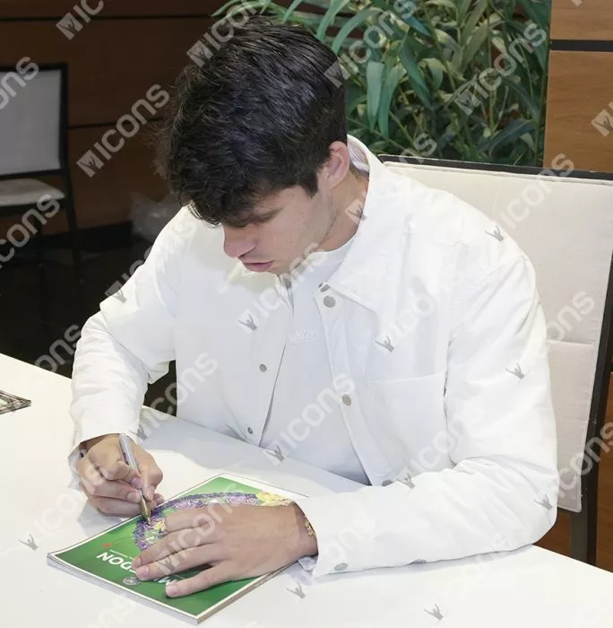 Icons Carlos Alcaraz Signed Wimbledon Programme: Championships 2024 Final Day - Signed In Gold