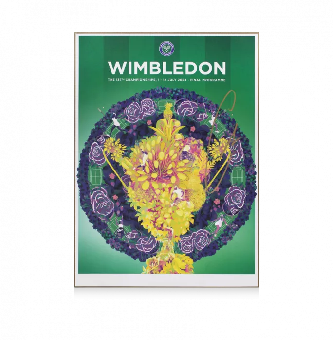 icons Carlos Alcaraz Signed Wimbledon Programme: Championships 2024 Final Day - Signed in Gold