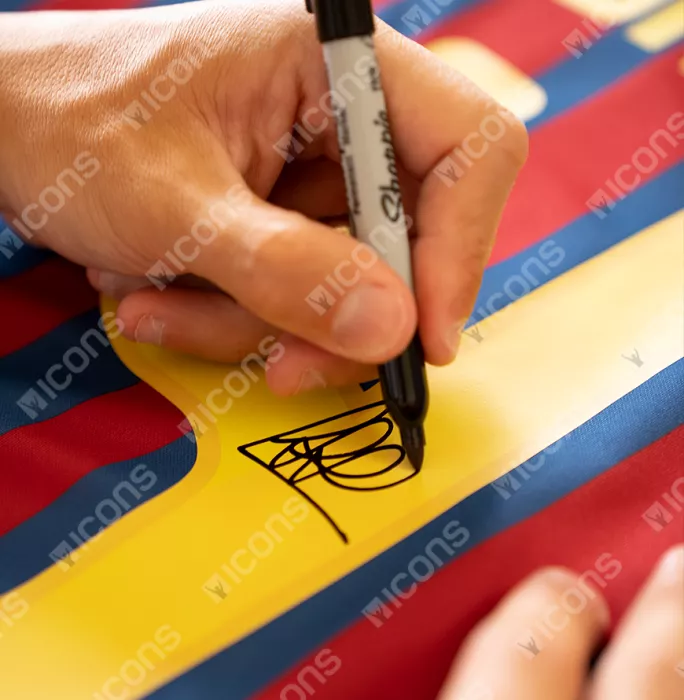 Icons Cesc Fabregas Official FC Barcelona Back Signed 2011-12 Home Shirt