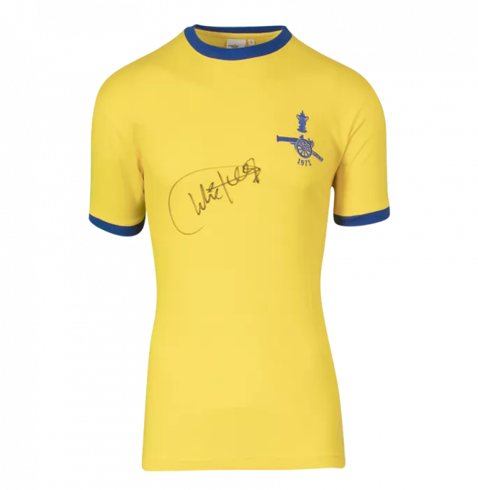 Icons Charlie George Front Signed Arsenal 1971-72 Home Shirt In Classic Frame