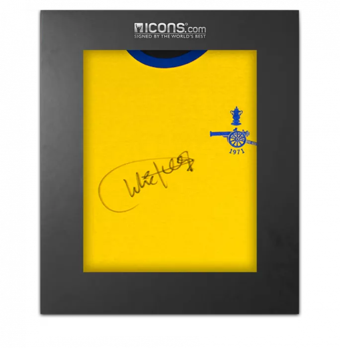 icons Charlie George Front Signed Arsenal 1971-72 Home Shirt In Deluxe Packaging