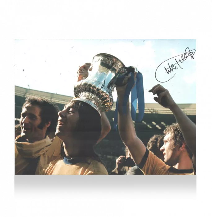 icons Charlie George Signed Arsenal Photo: 1971 FA Cup Trophy