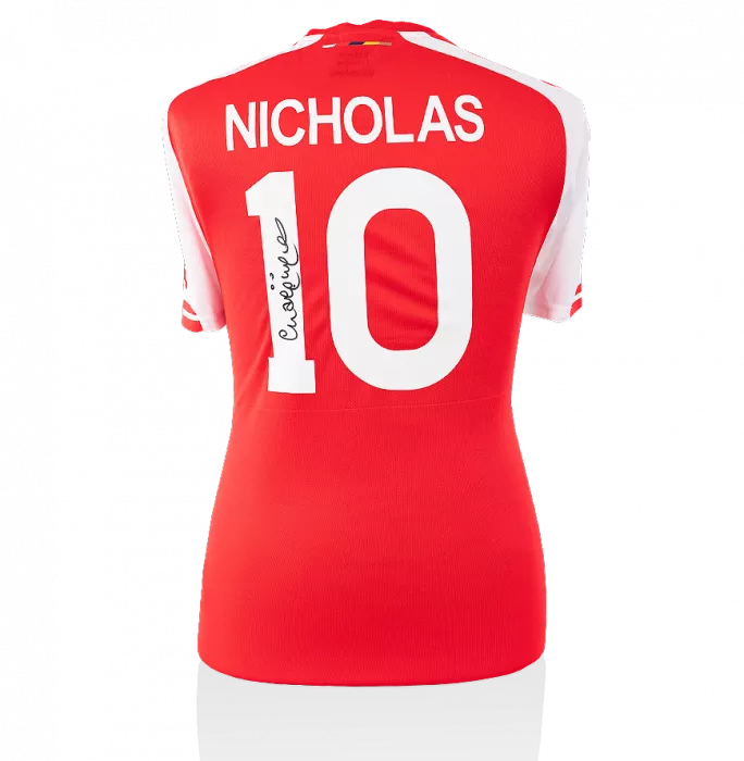 Icons Charlie Nicholas Back Signed Arsenal Home Shirt In Classic Frame