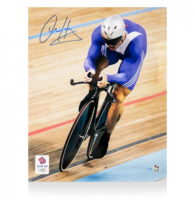 icons Chris Hoy Signed Limited Edition Team GB Photo: 2004 Athens Gold