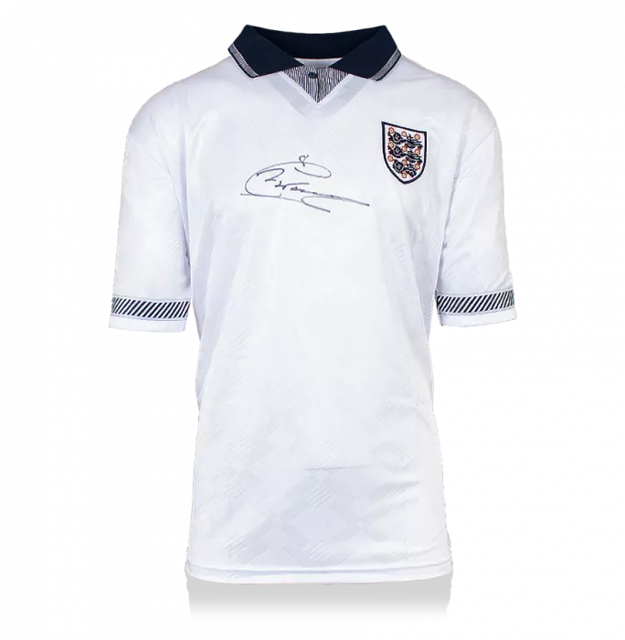 icons Chris Waddle Front Signed England 1990 Home Shirt