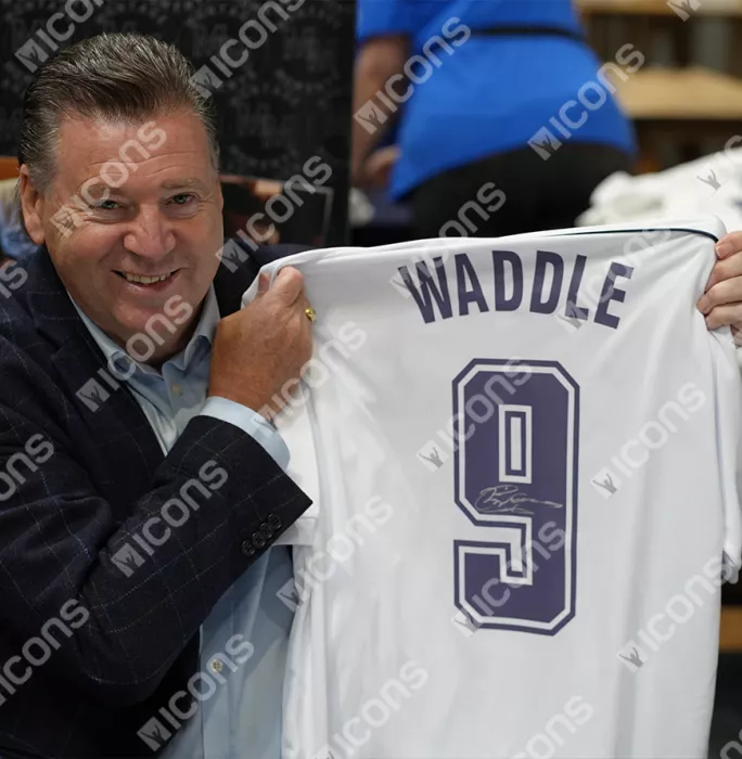 Icons Chris Waddle Official Tottenham Hotspur Signed And Framed 1986 Home Shirt