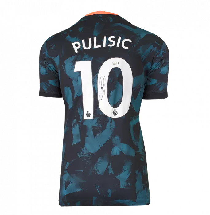 Icons Christian Pulisic Back Signed Chelsea 2021-22 Third Shirt In Classic Frame