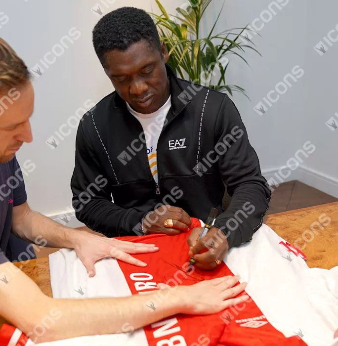 Icons Clarence Seedorf Back Signed AFC Ajax 1993-94 Home Shirt In Classic Frame
