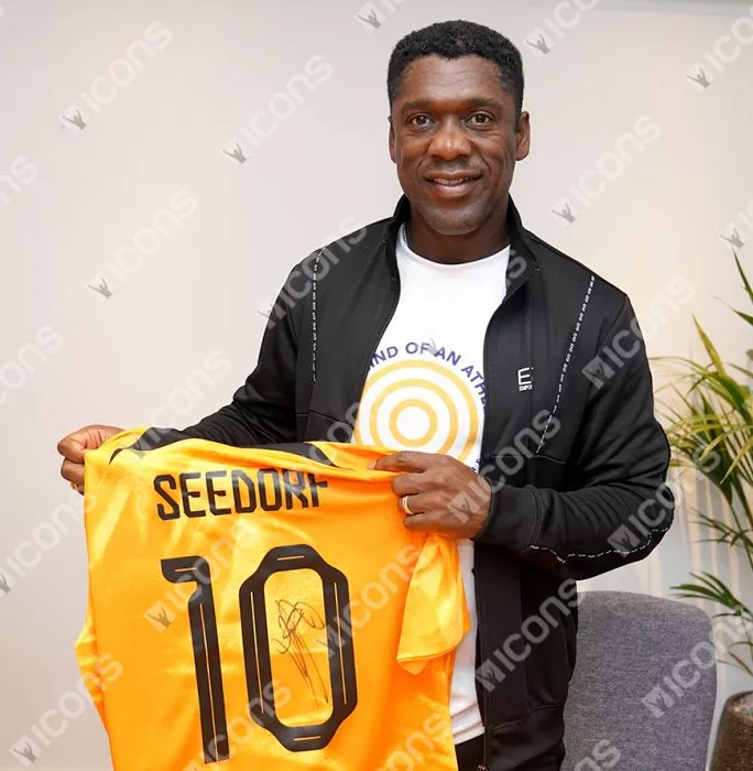 Icons Clarence Seedorf Back Signed Modern Netherlands Home Shirt In Hero Frame: Option 1