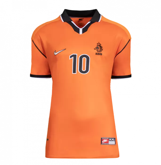 Icons Clarence Seedorf Back Signed Netherlands 1998 Home Shirt