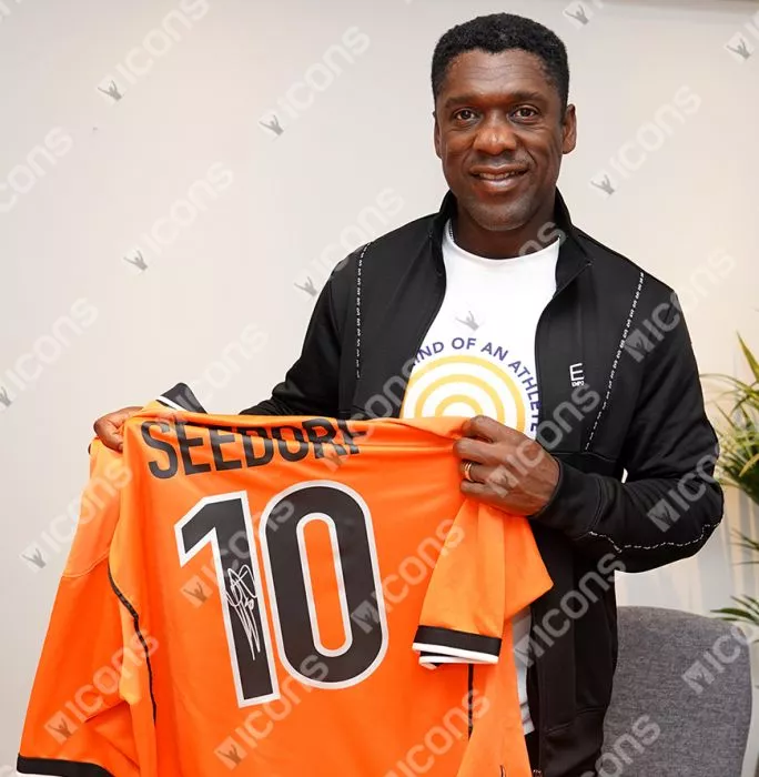 Icons Clarence Seedorf Back Signed Netherlands 1998 Home Shirt