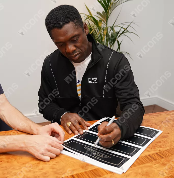 Icons Clarence Seedorf Official UEFA Champions League Signed Plaque And Photo Frame