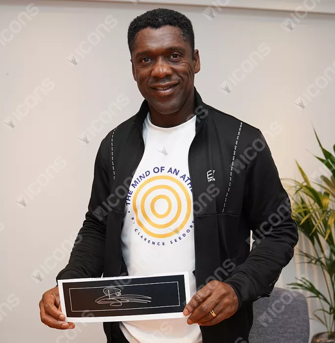 Icons Clarence Seedorf Official UEFA Champions League Signed Plaque And Photo Frame