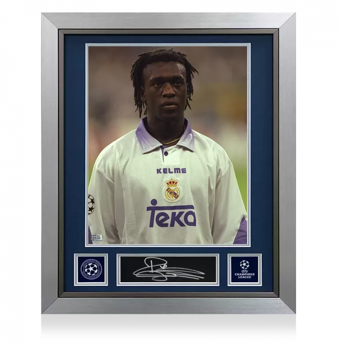 icons Clarence Seedorf Official UEFA Champions League Signed Plaque and Photo Frame