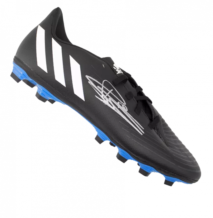 Icons Clarence Seedorf Signed Black And Blue Adidas Predator Boot In Bubble Frame: Option 1