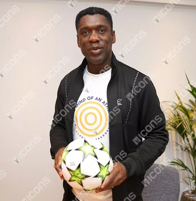 Icons Clarence Seedorf Signed UEFA Champions League Football In Acrylic Case