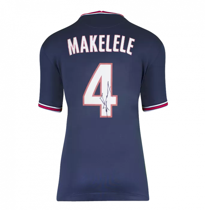 icons Claude Makelele Back Signed Modern Paris Saint-Germain Home Shirt with Fan Style Numbers