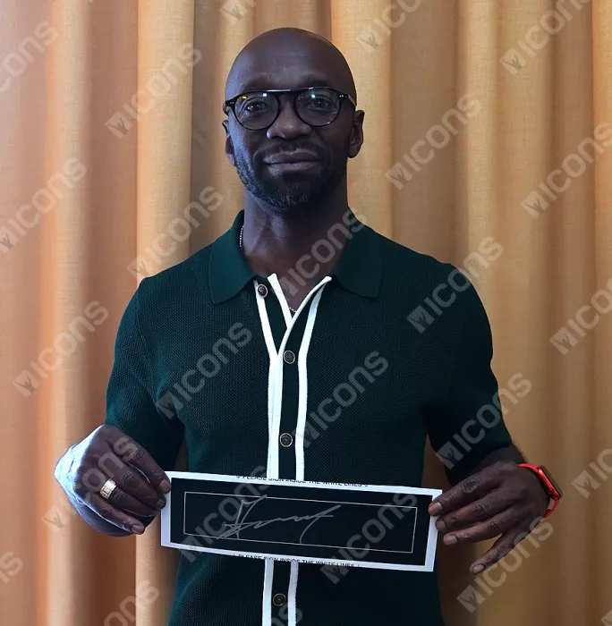 Icons Claude Makelele Official UEFA Champions League Signed Plaque And Photo Frame