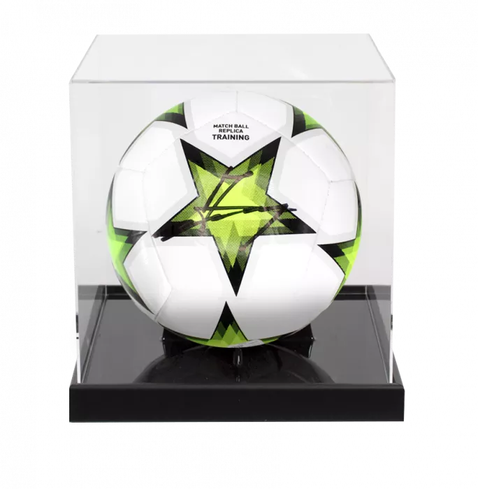 icons Claude Makelele Signed UEFA Champions League Football In Acrylic Case