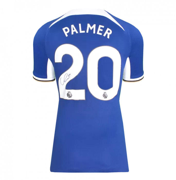 Icons Cole Palmer Back Signed Chelsea 2023-24 Home Shirt In Deluxe Packaging