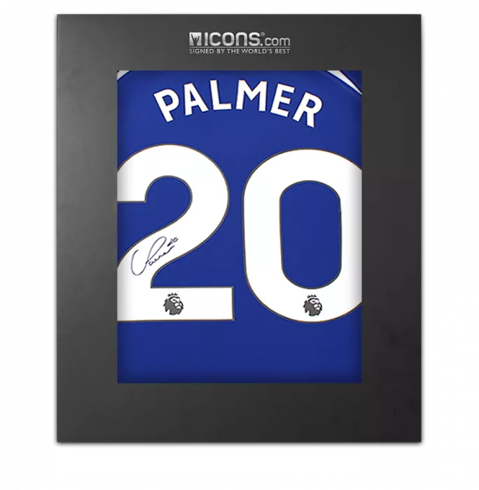 icons Cole Palmer Back Signed Chelsea 2023-24 Home Shirt In Deluxe Packaging
