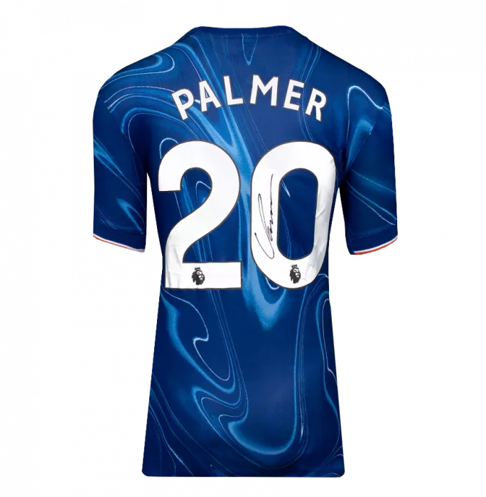 Icons Cole Palmer Back Signed Chelsea 2024-25 Home Shirt In Deluxe Packaging