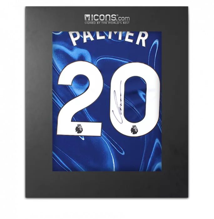 icons Cole Palmer Back Signed Chelsea 2024-25 Home Shirt In Deluxe Packaging