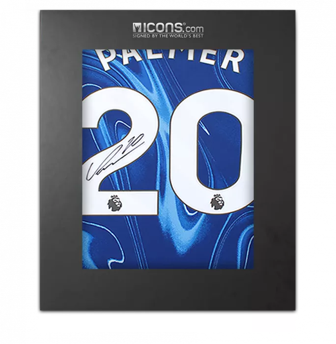 icons Cole Palmer Back Signed Chelsea 2024-25 Home Shirt In Deluxe Packaging