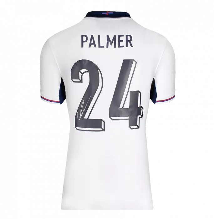 Icons Cole Palmer Back Signed England 2024-25 Home Shirt In Deluxe Packaging