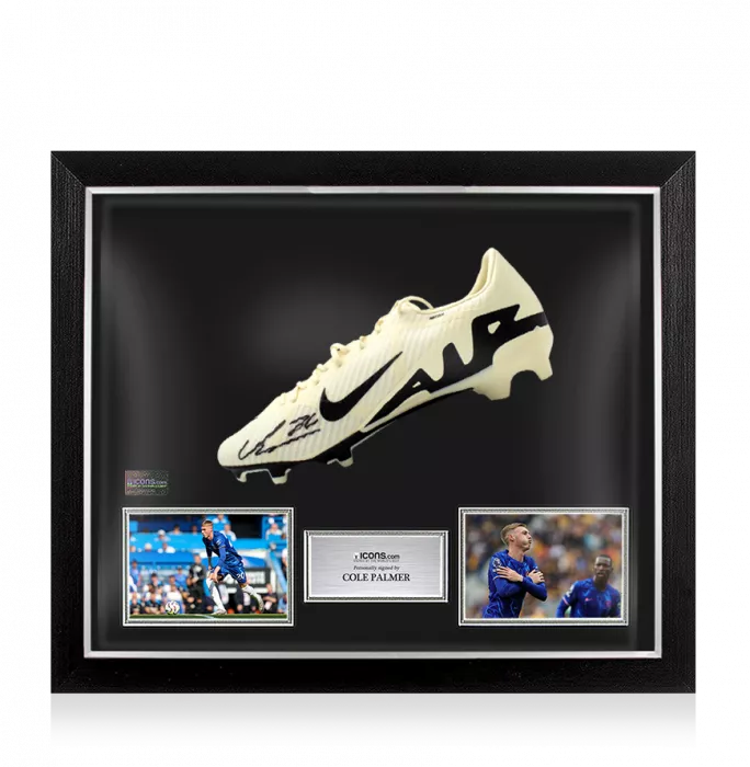 icons Cole Palmer Signed Nike Mercurial Vapor Boot In Bubble Frame: Option 1