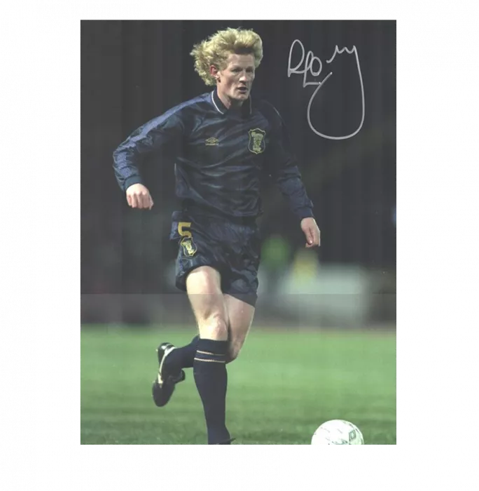 Icons Colin Hendry Signed Scotland Photo In Black Wooden Frame