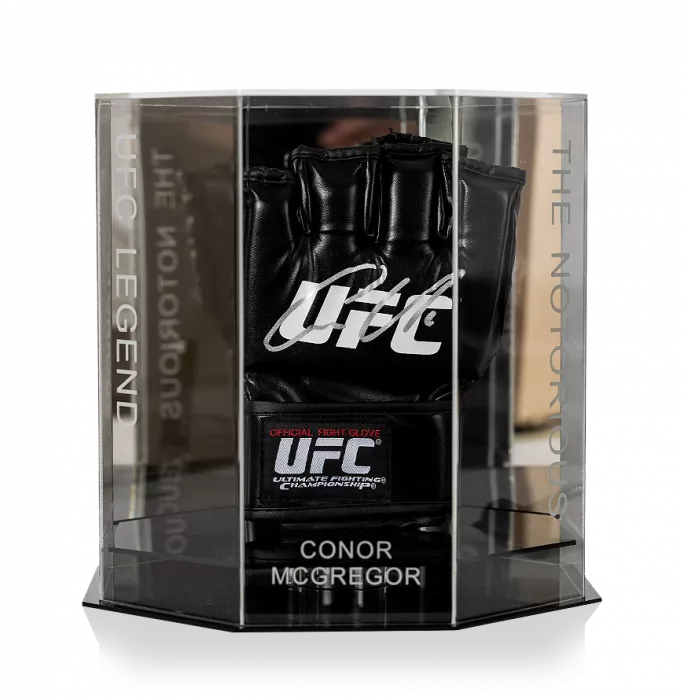 icons Conor McGregor Signed UFC Glove In Octagon Display Case