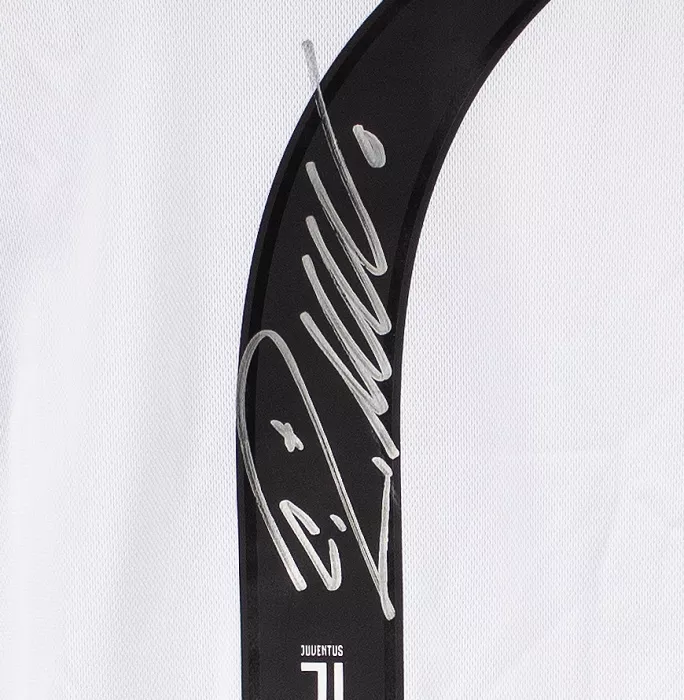 Icons Cristiano Ronaldo Back Signed Juventus 2018-19 Home Shirt In Hero Frame: Option 1