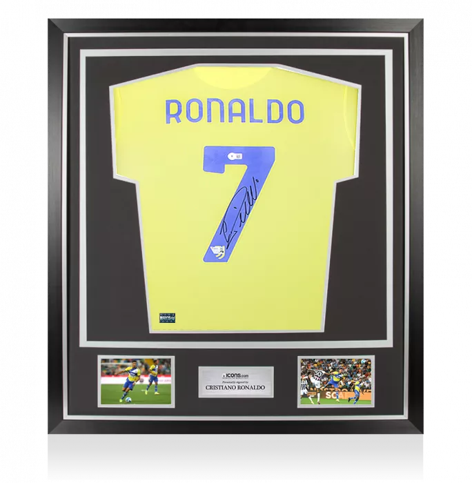 icons Cristiano Ronaldo Back Signed Juventus 2021-22 Third Shirt In Classic Frame