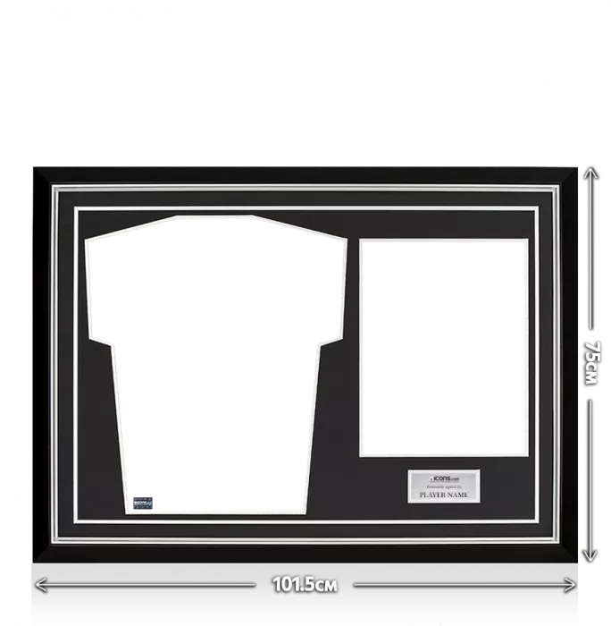 Icons Cristiano Ronaldo Back Signed Juventus 2022-23 Home Shirt In Hero Frame: Option 1